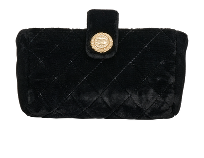 Vintage Purse Pouch, &pound;350, Accessories, Black, Velvet, Front view